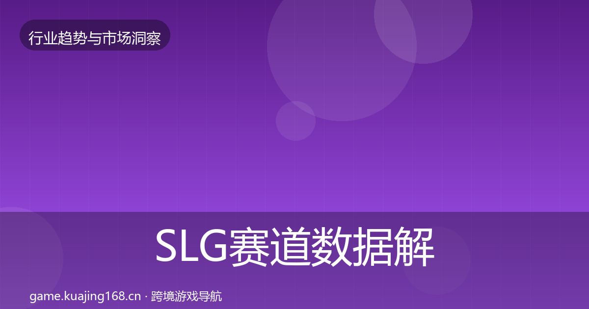 SLG赛道数据解读入门到进阶·第1495篇