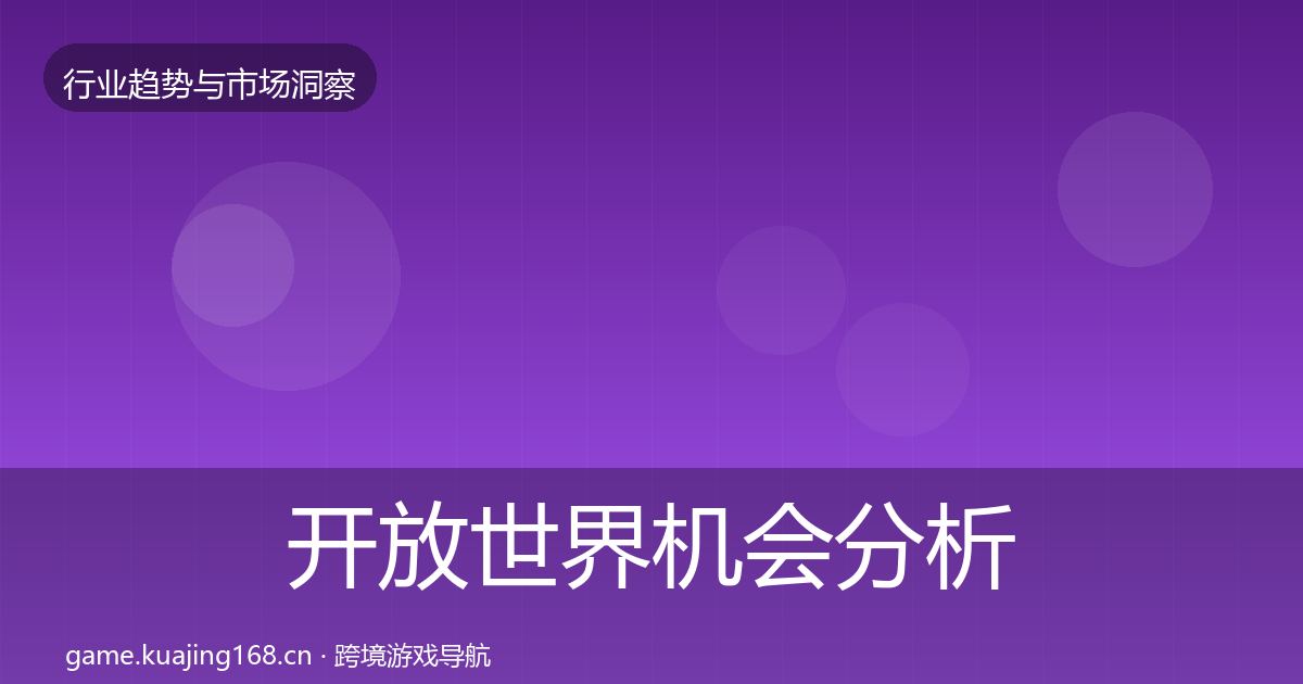 开放世界机会分析全攻略·第1498篇