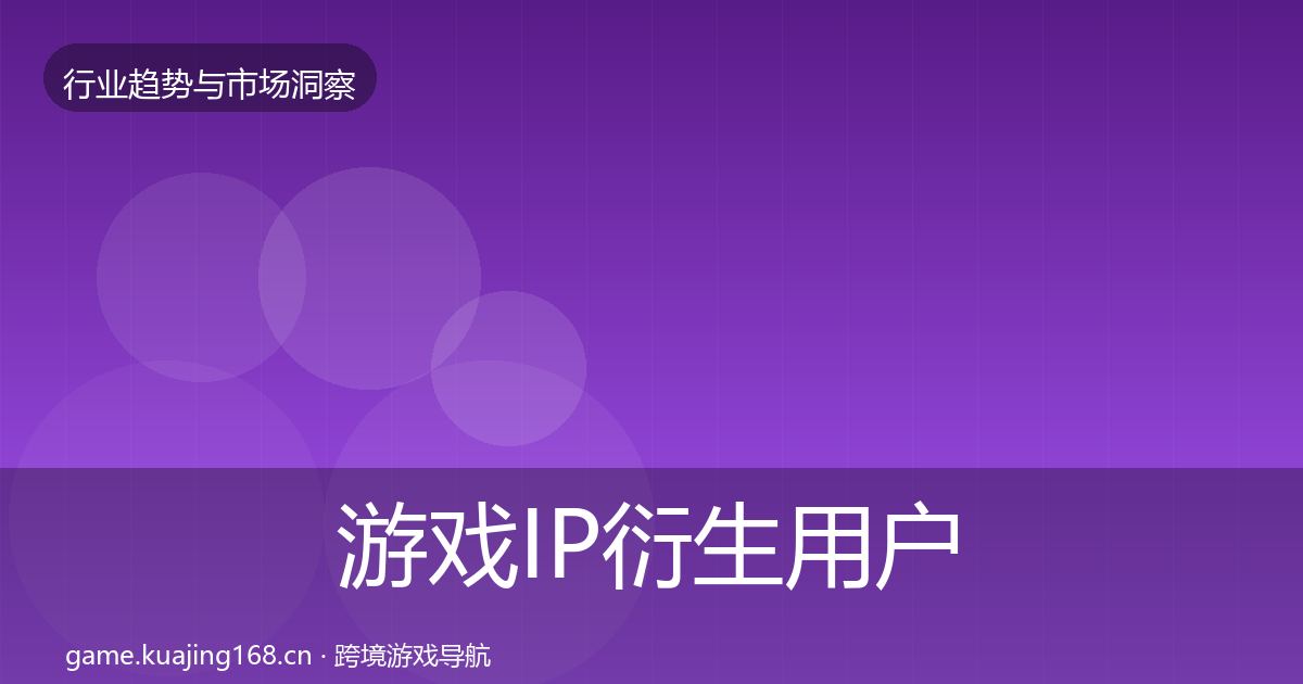 游戏IP衍生用户画像要点梳理·第1510篇