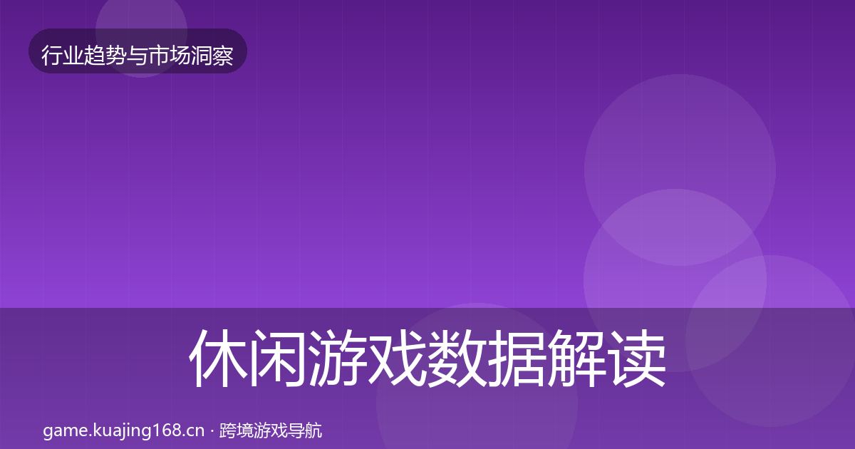 休闲游戏数据解读要点梳理·第1533篇