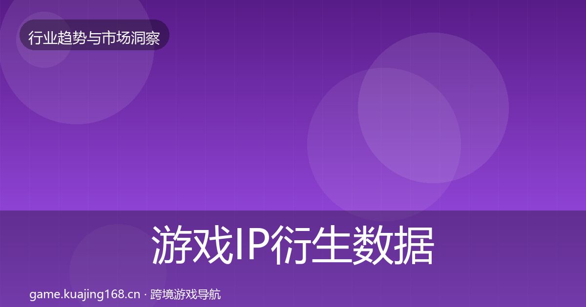 游戏IP衍生数据解读要点梳理·第1535篇