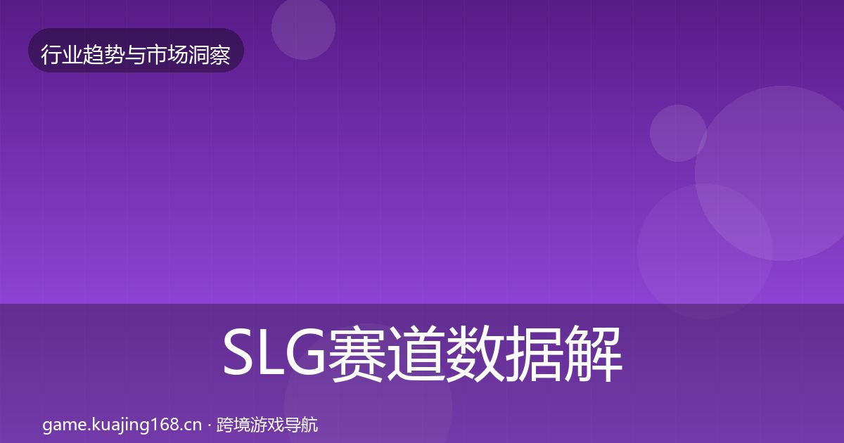 SLG赛道数据解读入门到进阶·第1535篇
