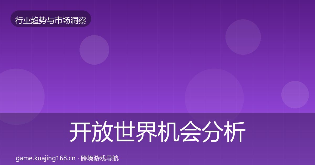 开放世界机会分析全攻略·第1538篇