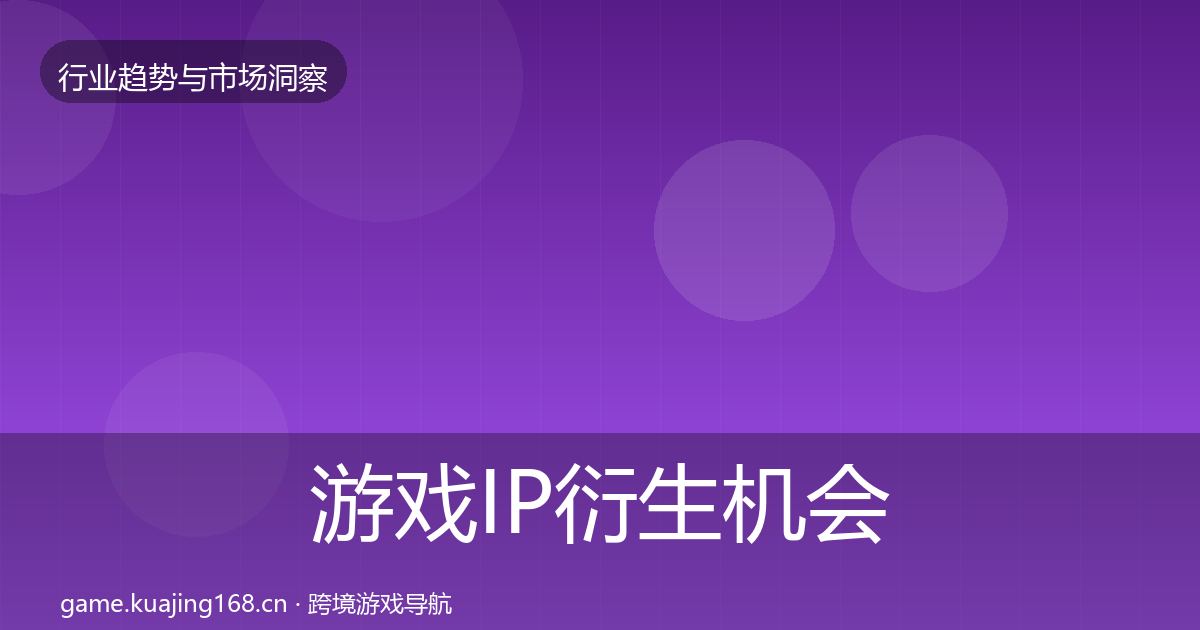 游戏IP衍生机会分析要点梳理·第1540篇