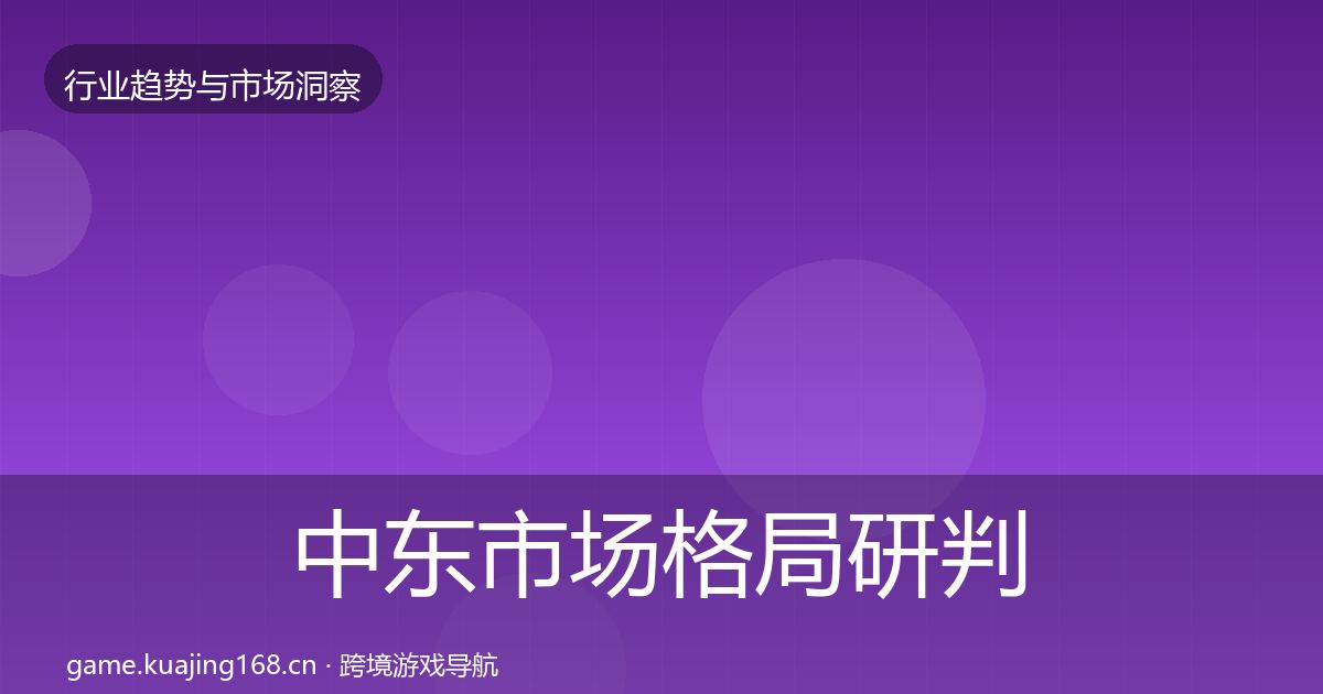 中东市场格局研判入门到进阶·第1543篇