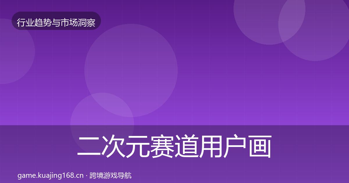 二次元赛道用户画像实践指南·第1547篇