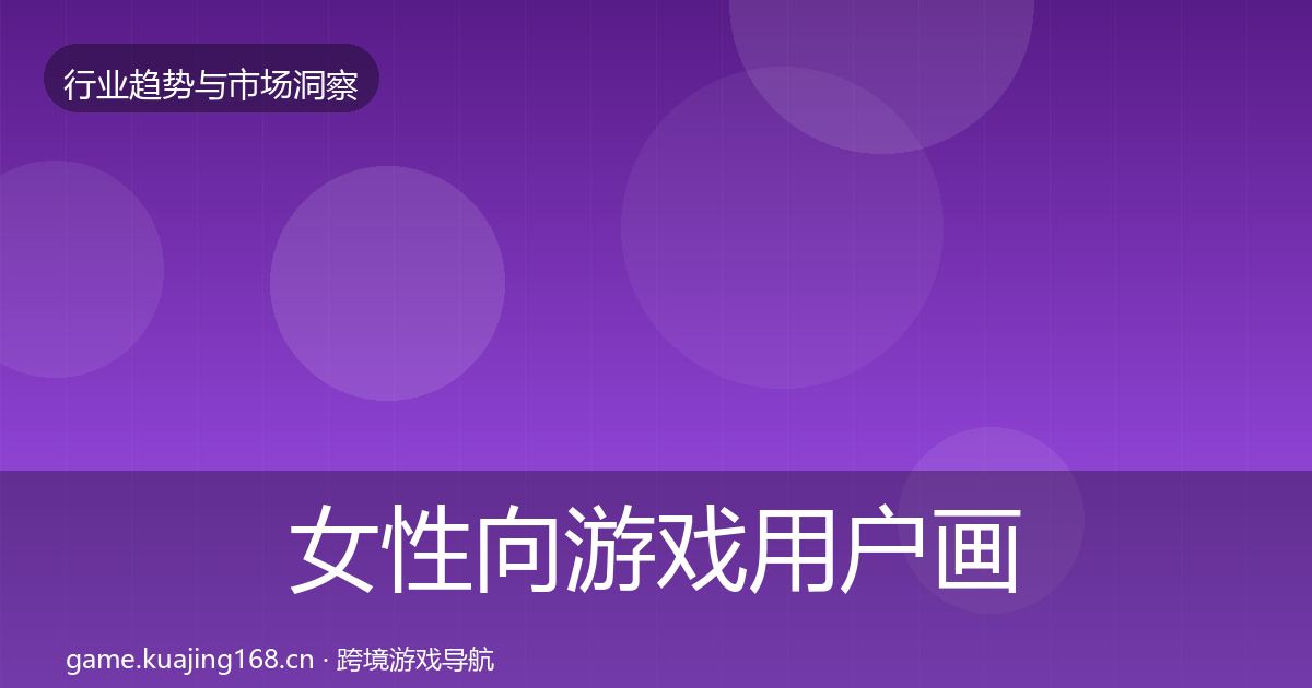 女性向游戏用户画像入门到进阶·第1547篇