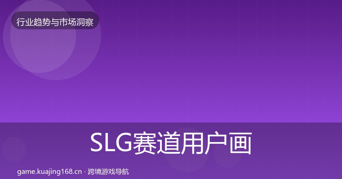 SLG赛道用户画像入门到进阶·第1550篇