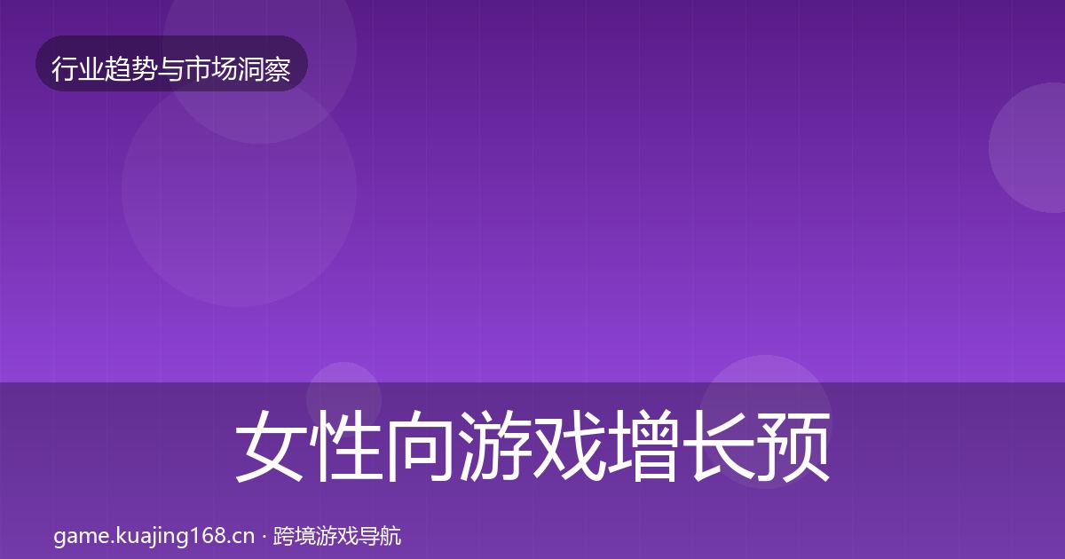 女性向游戏增长预测入门到进阶·第1552篇