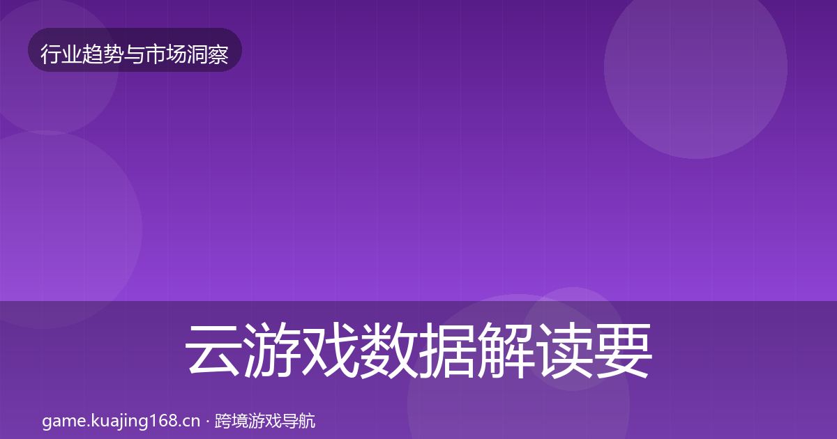 云游戏数据解读要点梳理·第1571篇