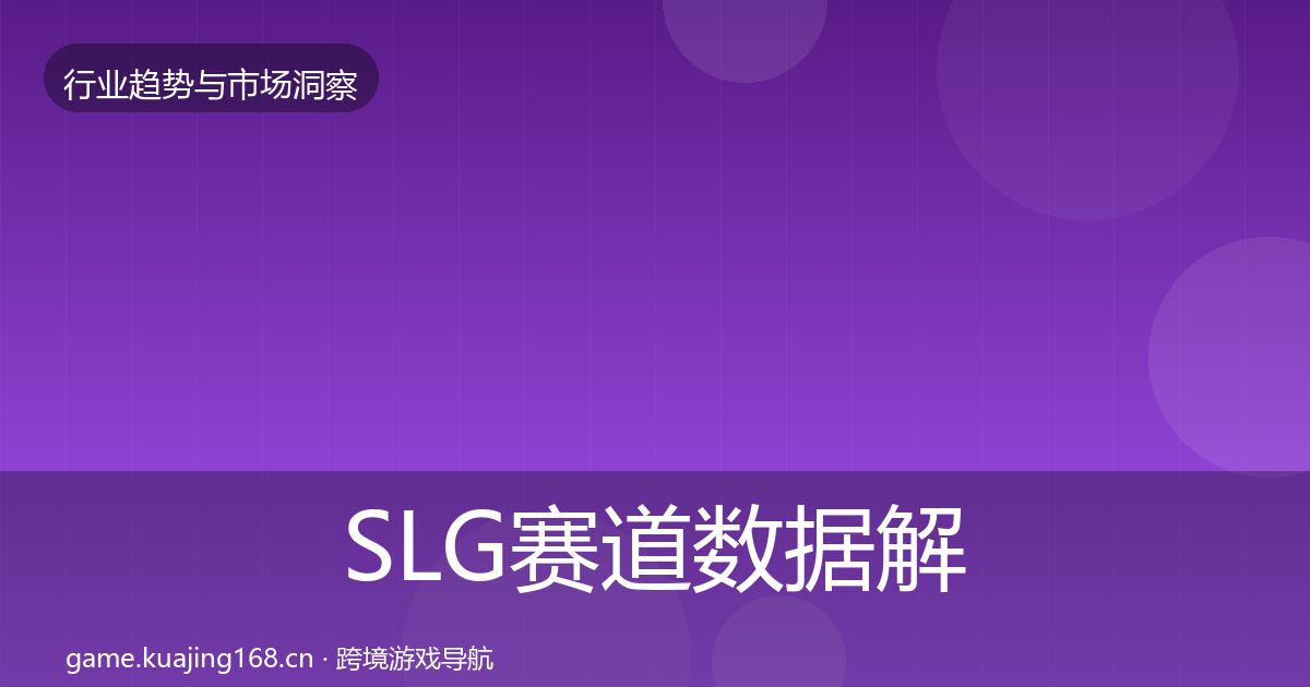 SLG赛道数据解读入门到进阶·第1575篇