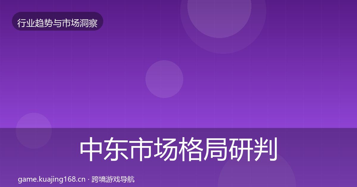 中东市场格局研判入门到进阶·第1583篇