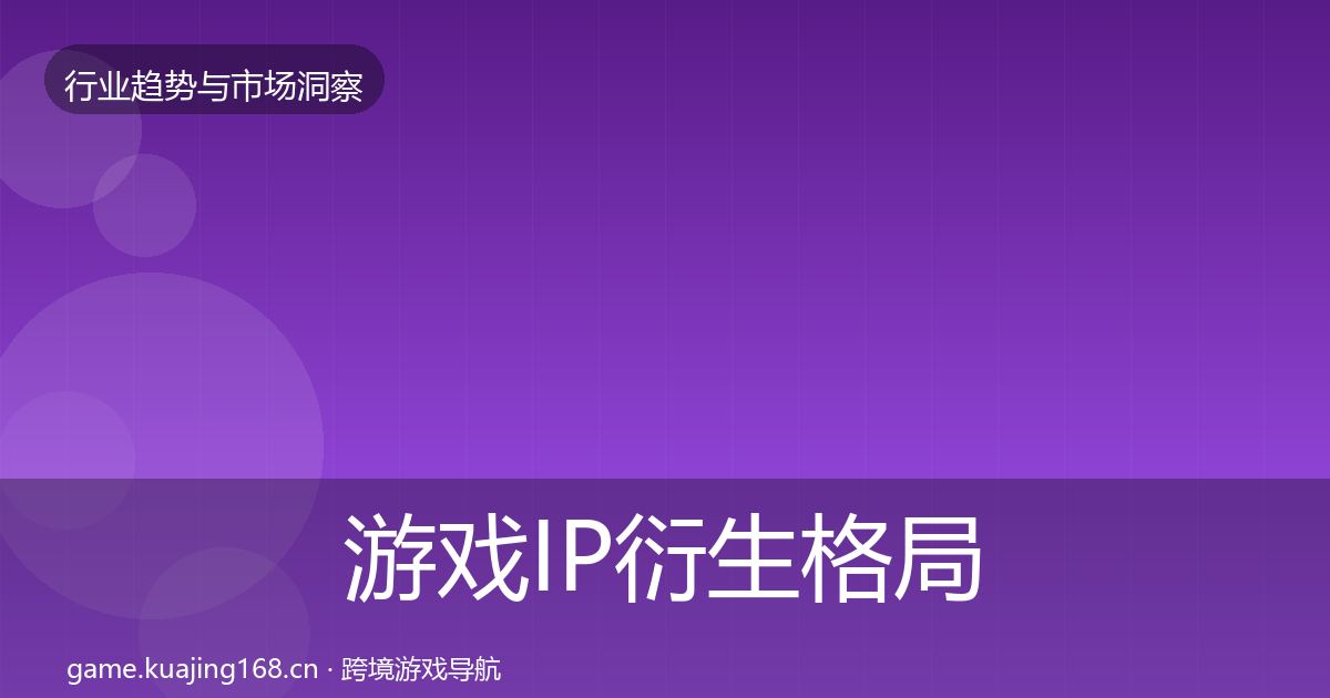 游戏IP衍生格局研判要点梳理·第1585篇