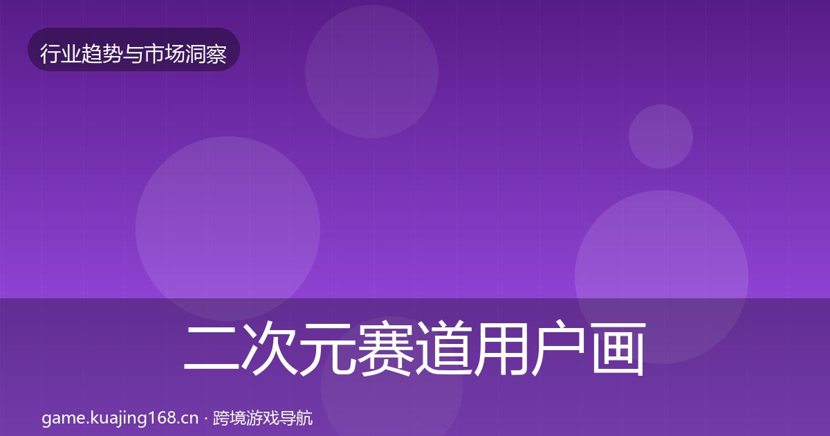 二次元赛道用户画像实践指南·第1587篇