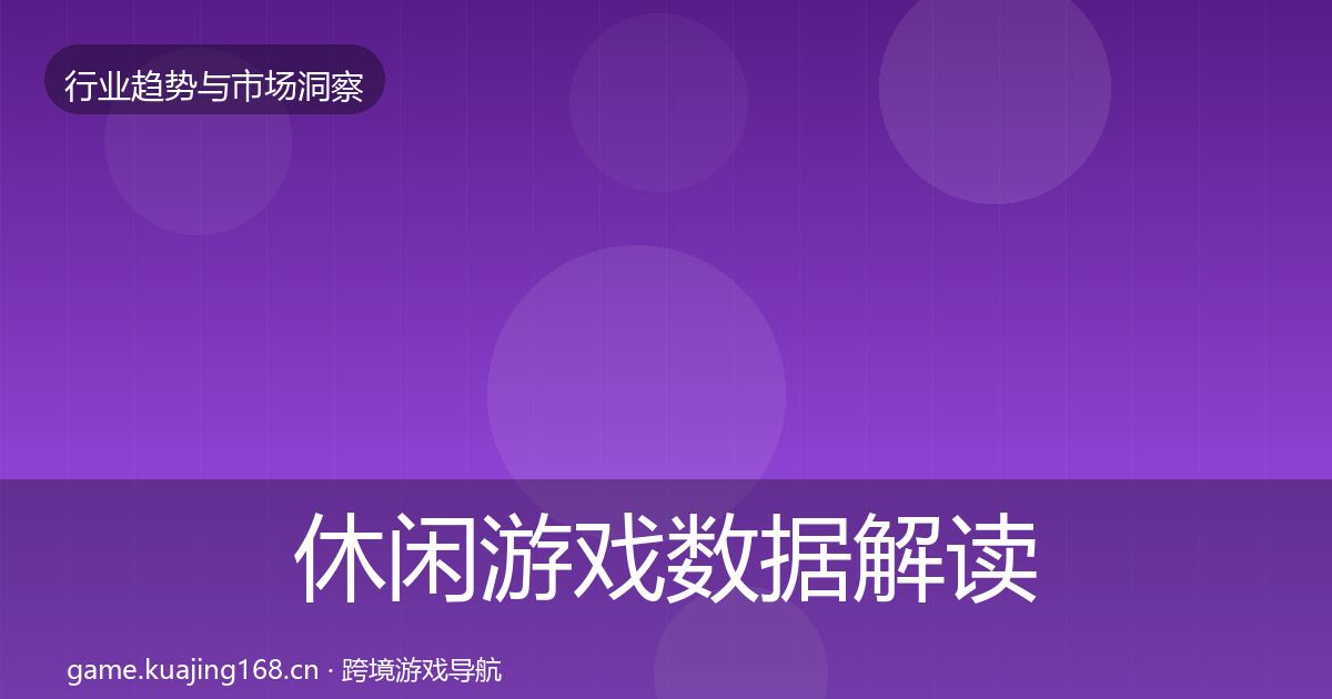 休闲游戏数据解读要点梳理·第1613篇