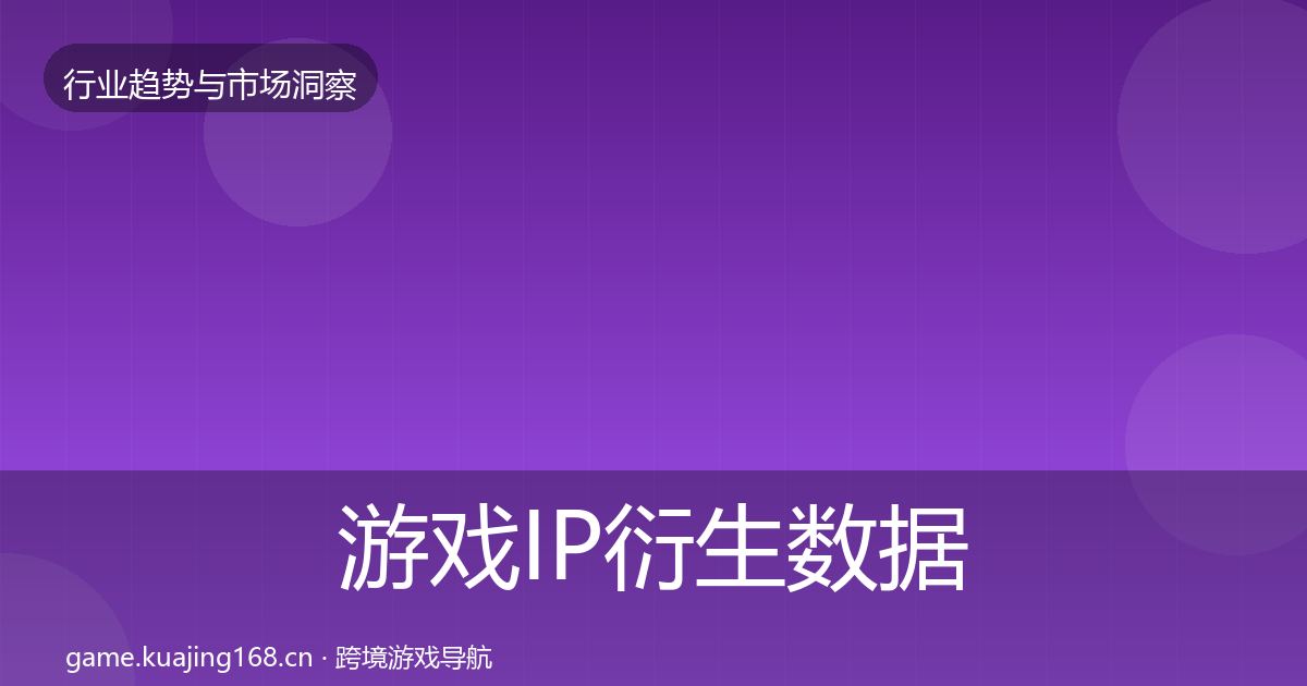 游戏IP衍生数据解读要点梳理·第1615篇