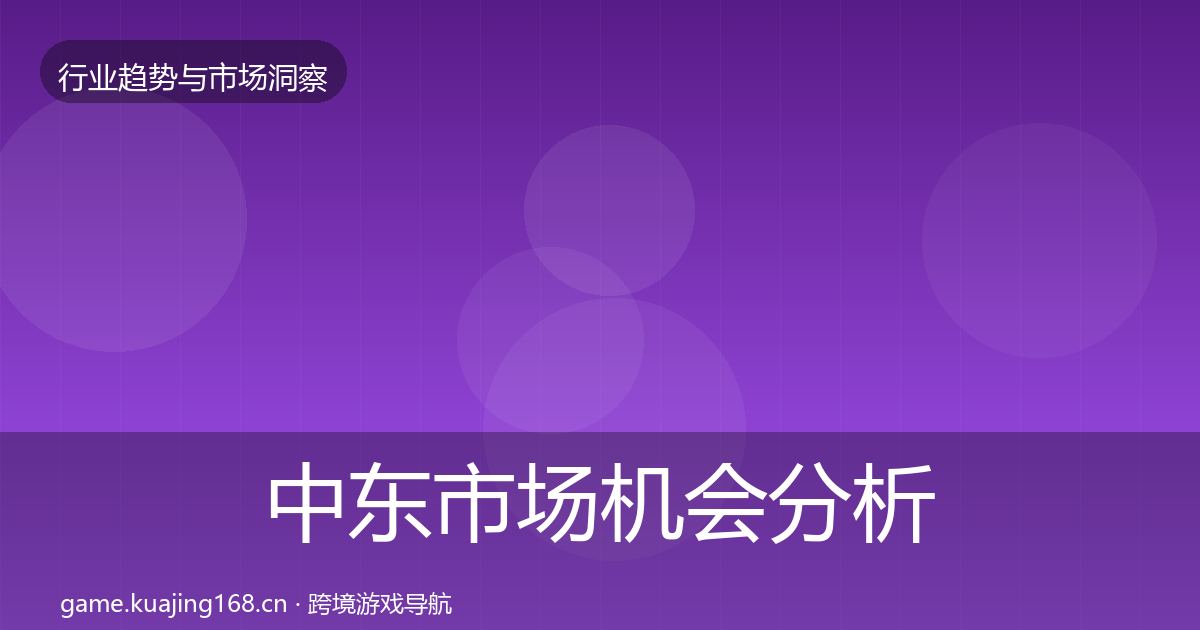 中东市场机会分析入门到进阶·第1618篇