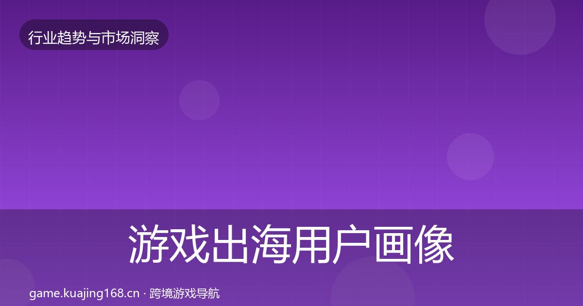 游戏出海用户画像全攻略·第1627篇