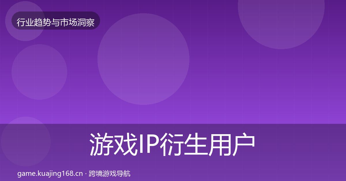 游戏IP衍生用户画像要点梳理·第1630篇