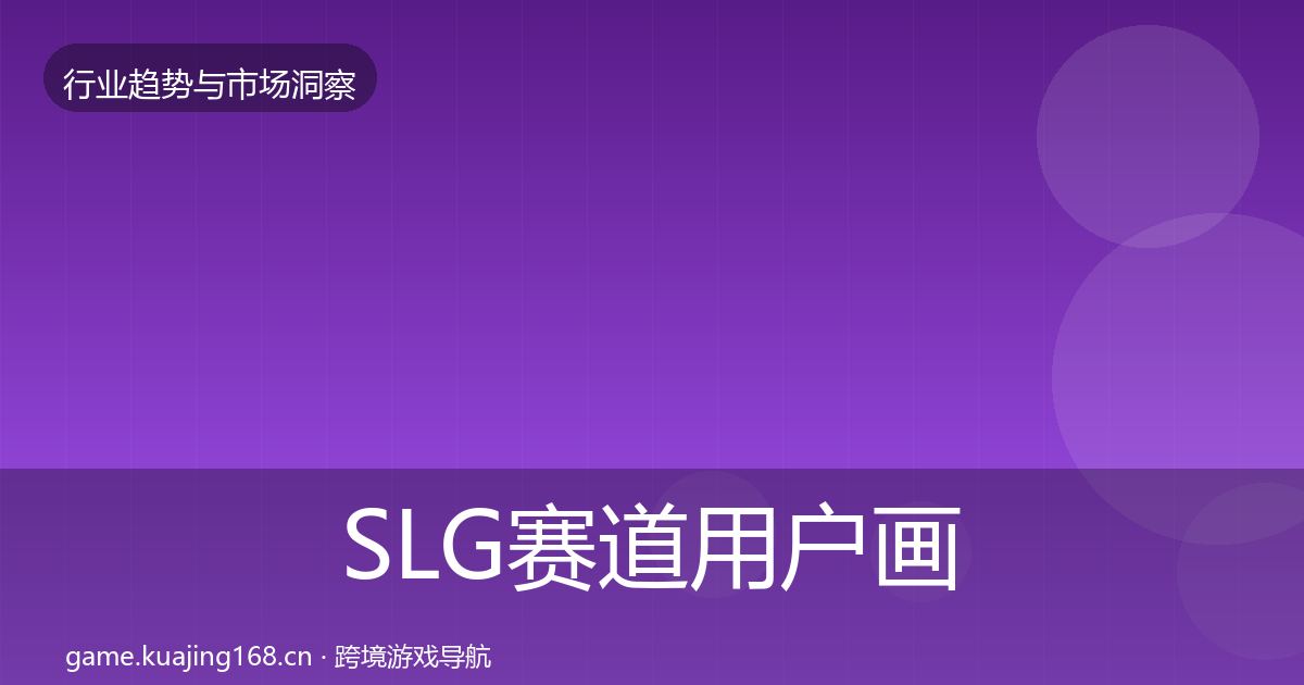 SLG赛道用户画像入门到进阶·第1630篇