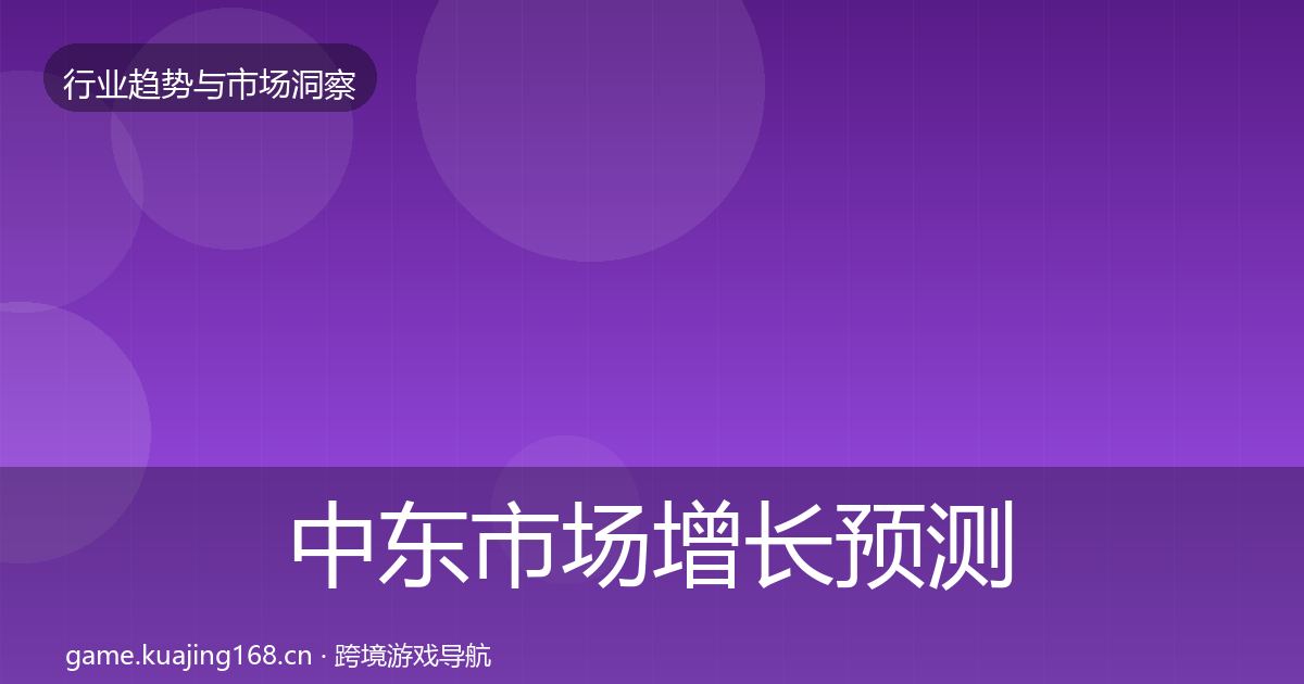 中东市场增长预测入门到进阶·第1633篇