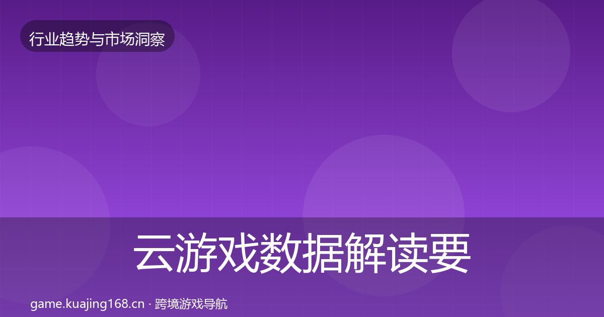 云游戏数据解读要点梳理·第1651篇