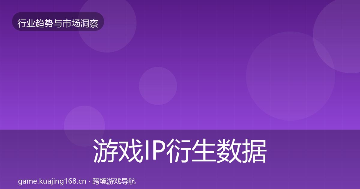 游戏IP衍生数据解读要点梳理·第1655篇