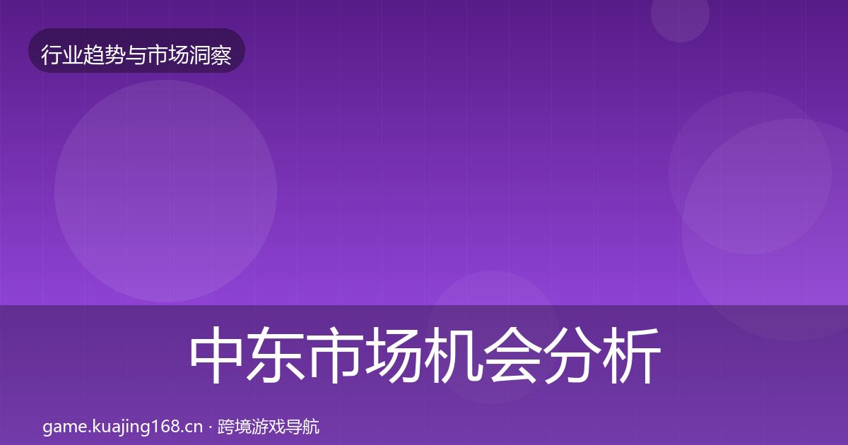 中东市场机会分析入门到进阶·第1658篇