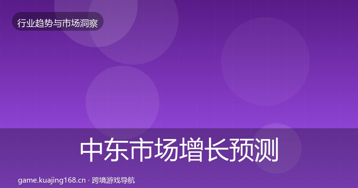 中东市场增长预测入门到进阶·第1673篇