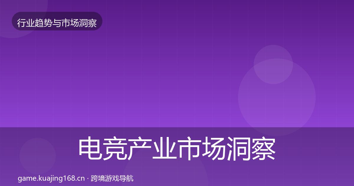 电竞产业市场洞察实践指南·第1683篇