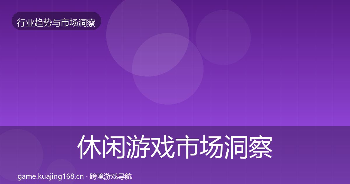 休闲游戏市场洞察要点梳理·第1683篇