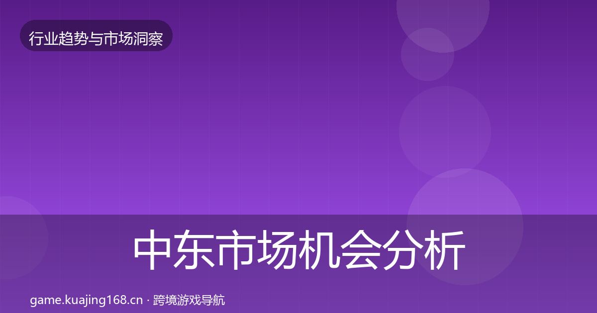 中东市场机会分析入门到进阶·第1698篇