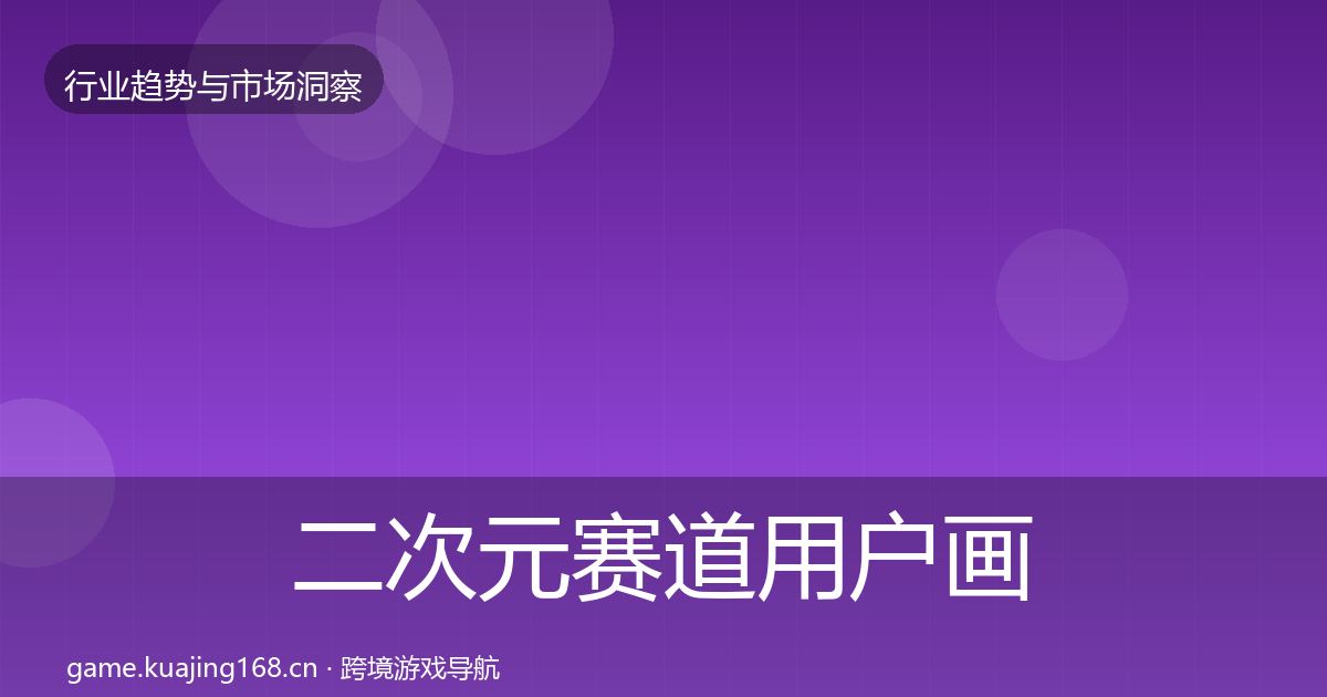 二次元赛道用户画像实践指南·第1707篇