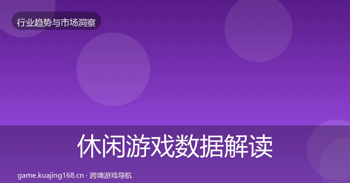 休闲游戏数据解读要点梳理·第1733篇