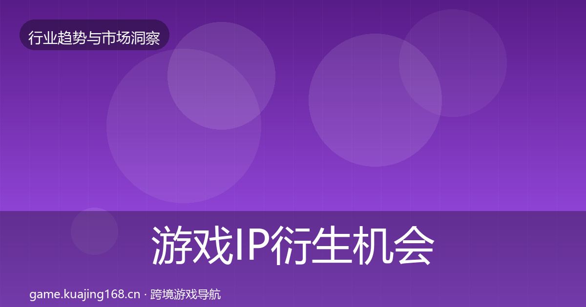 游戏IP衍生机会分析要点梳理·第1740篇