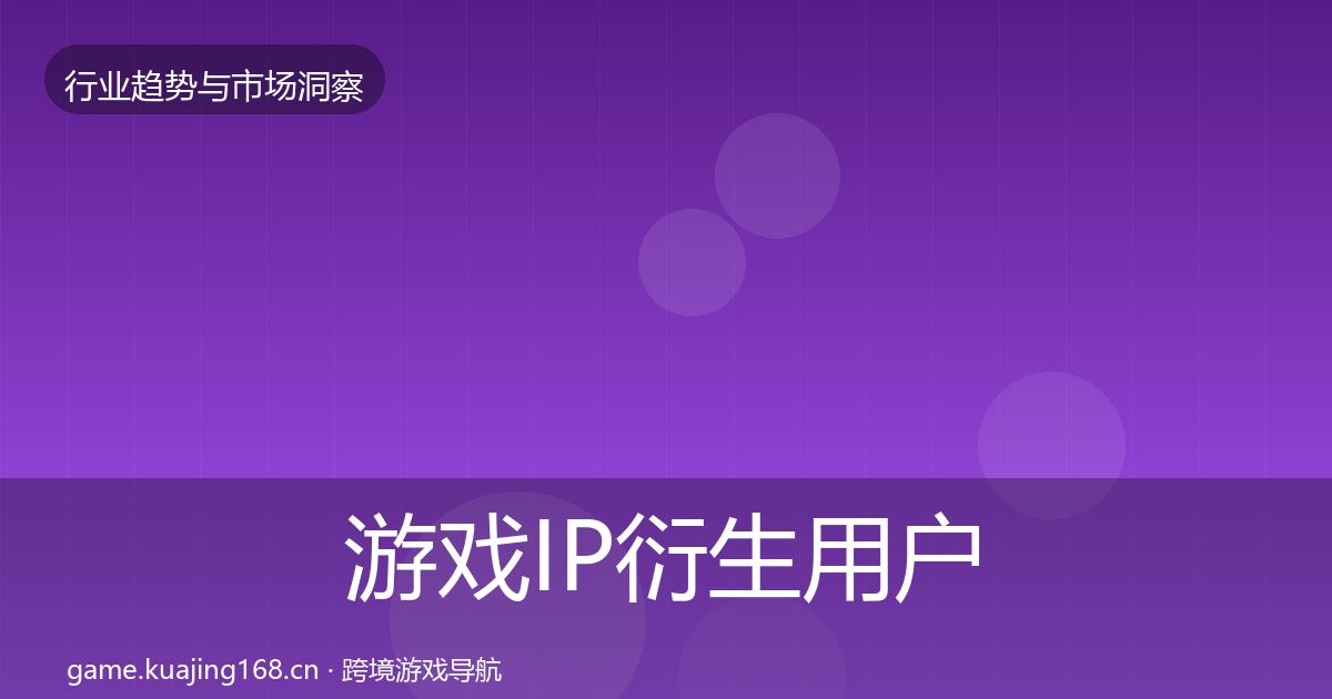 游戏IP衍生用户画像要点梳理·第1750篇