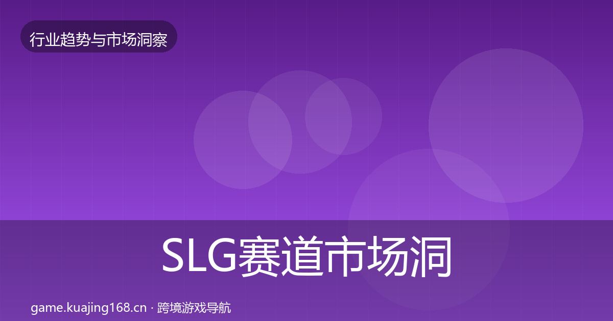 SLG赛道市场洞察入门到进阶·第1765篇