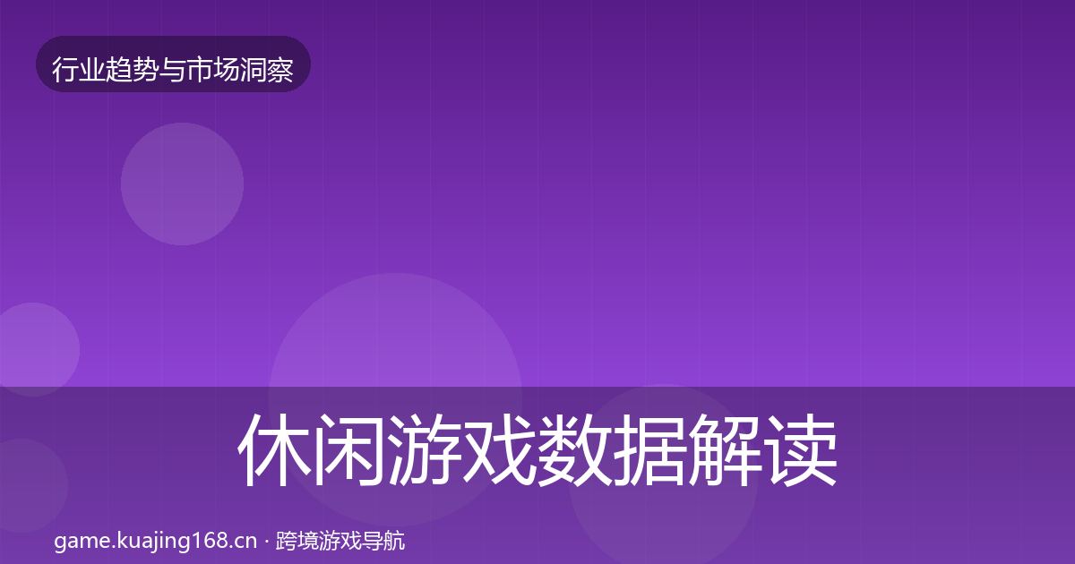 休闲游戏数据解读要点梳理·第1773篇