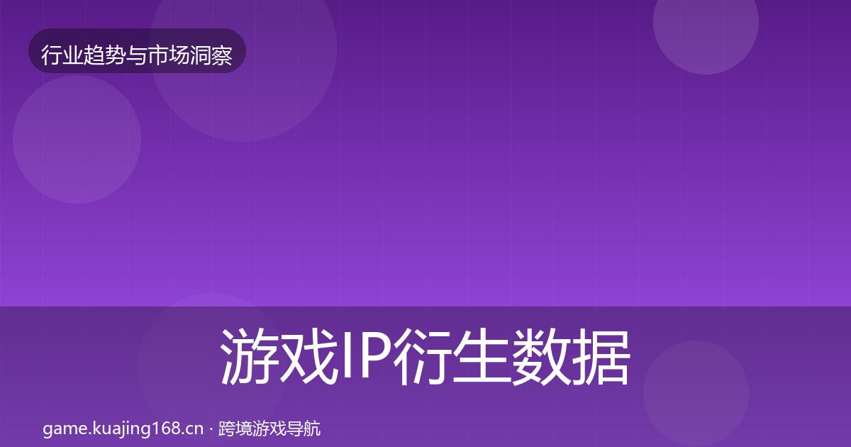 游戏IP衍生数据解读要点梳理·第1775篇