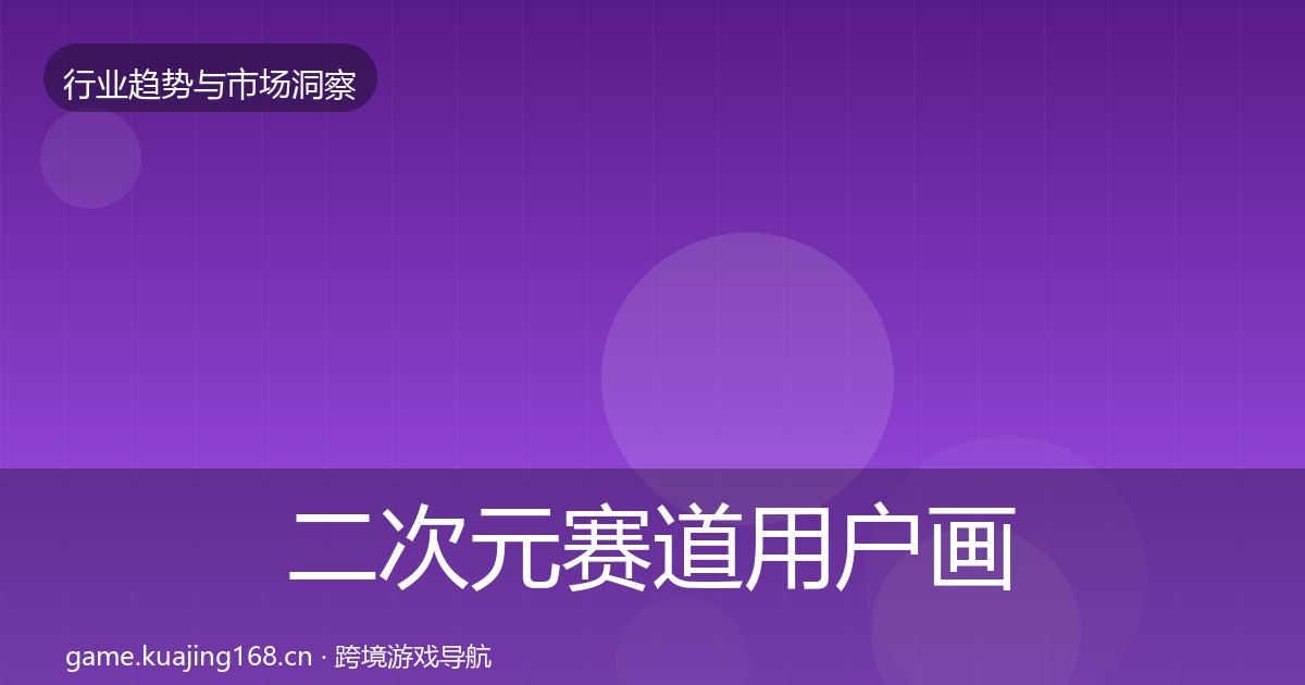 二次元赛道用户画像实践指南·第1787篇