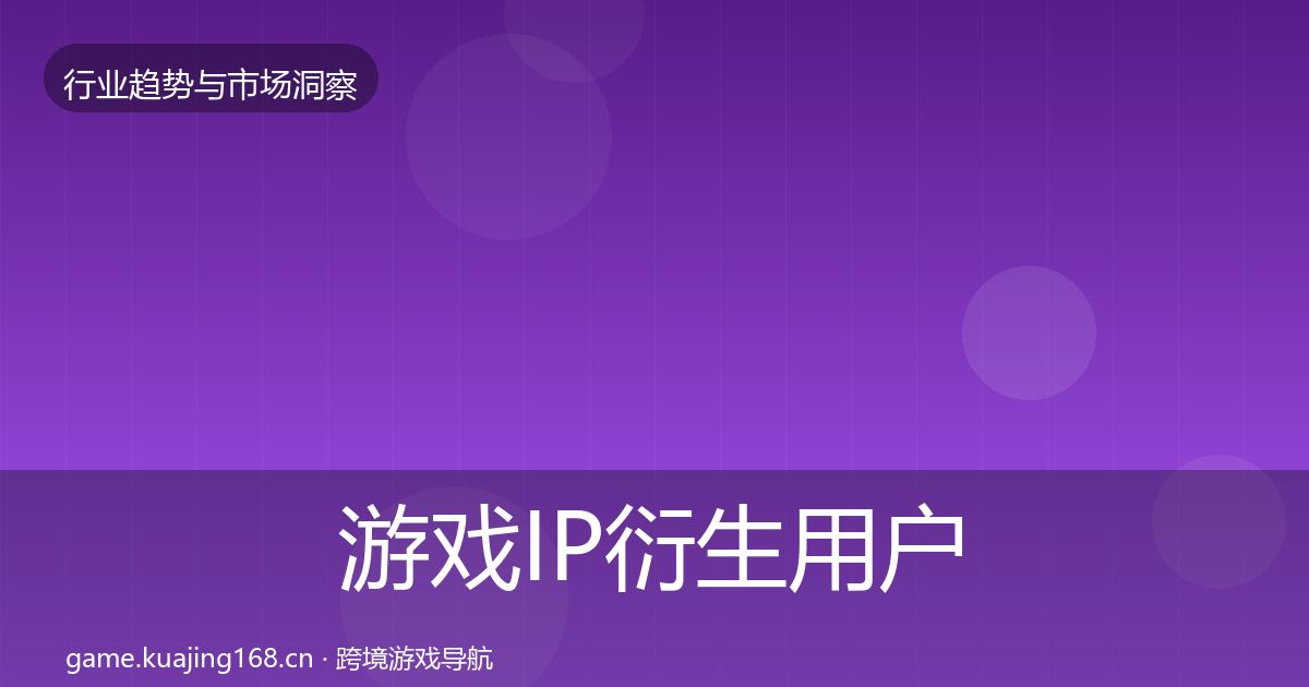 游戏IP衍生用户画像要点梳理·第1790篇
