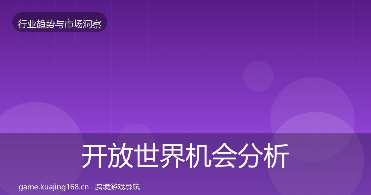 开放世界机会分析全攻略·第1858篇