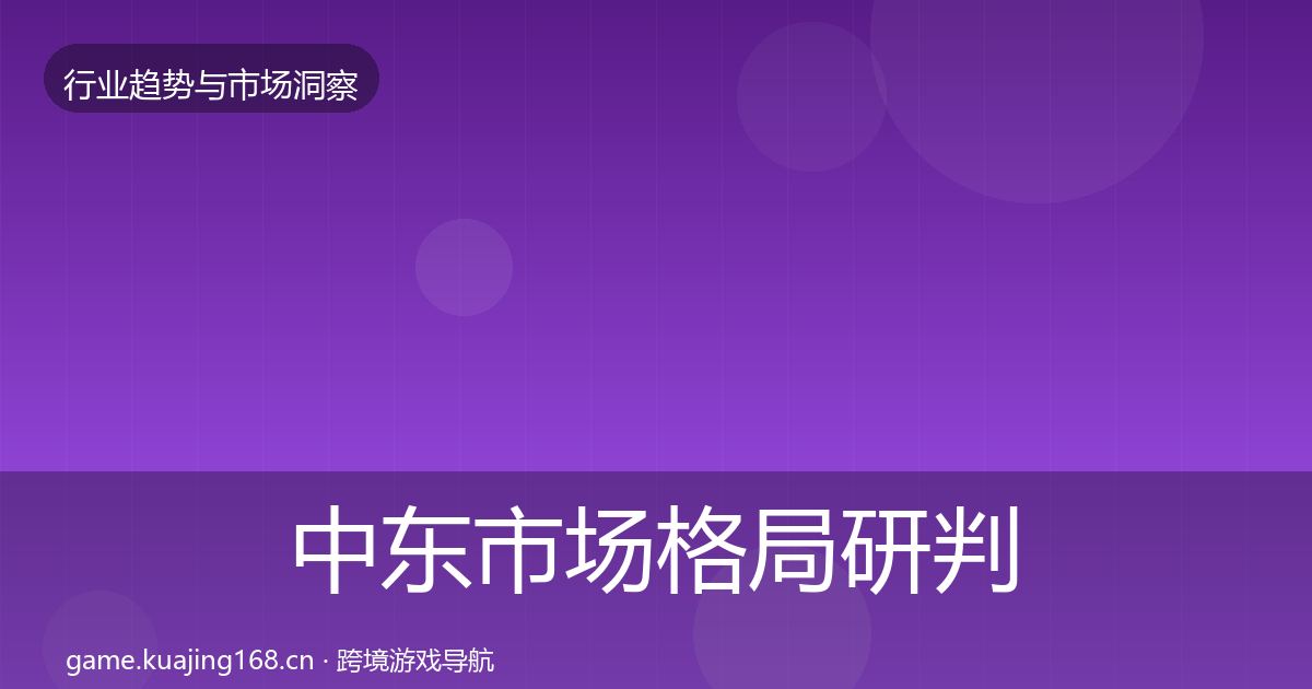 中东市场格局研判入门到进阶·第1863篇