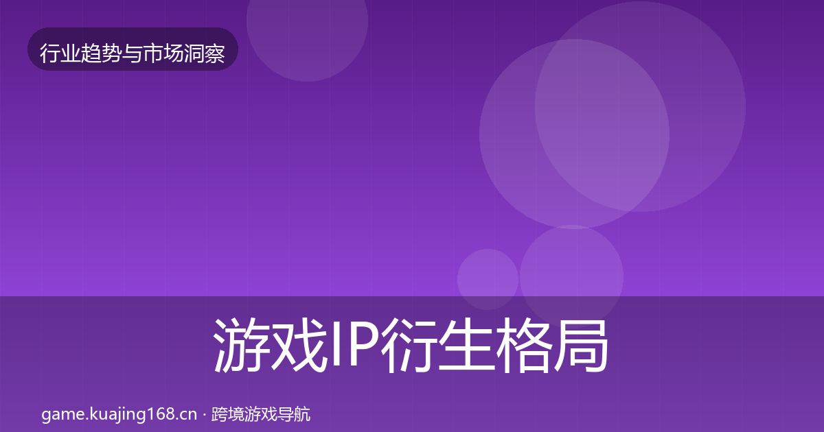 游戏IP衍生格局研判要点梳理·第1865篇