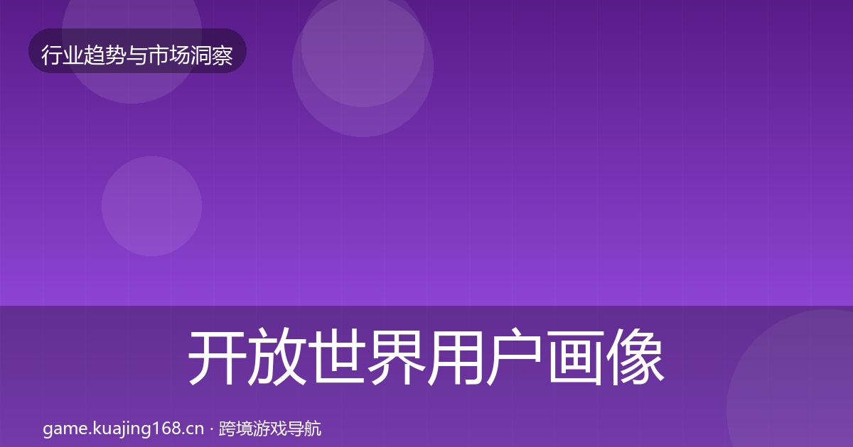 开放世界用户画像全攻略·第1868篇