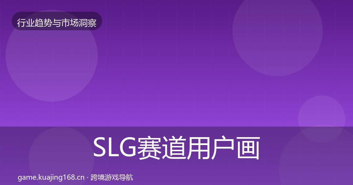 SLG赛道用户画像入门到进阶·第1870篇