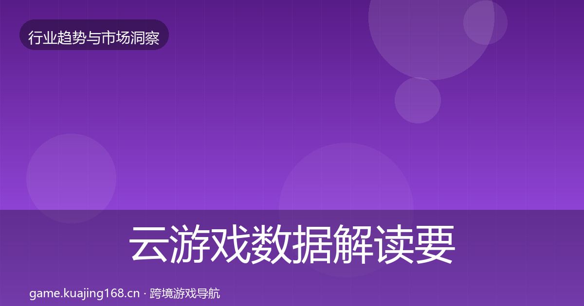 云游戏数据解读要点梳理·第1891篇