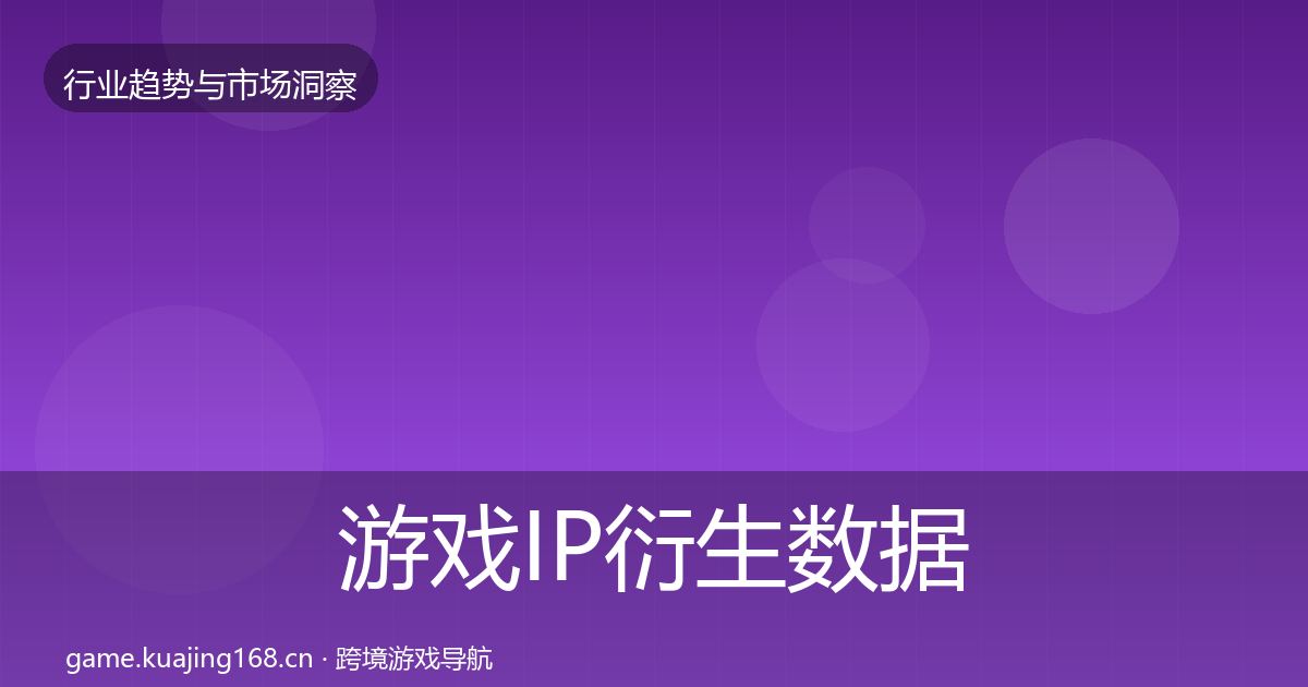 游戏IP衍生数据解读要点梳理·第1895篇