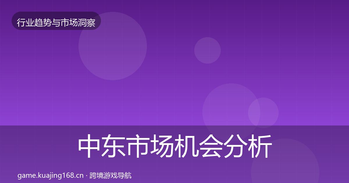 中东市场机会分析入门到进阶·第1898篇