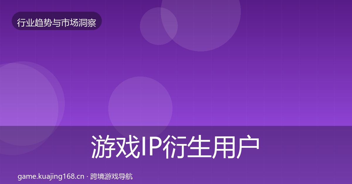 游戏IP衍生用户画像要点梳理·第1910篇